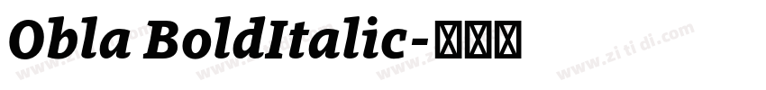 Obla BoldItalic字体转换